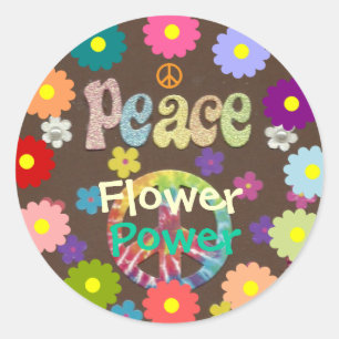 1960s: Flower Power and Peace sticker