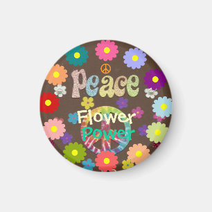 1960s Flower Power  Magnet