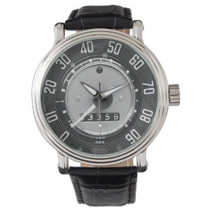 1960s German Classic Car Speedometer in Monochrome Watch