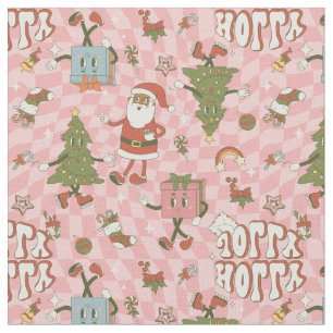 1960s groovy black santa african christmas fabric