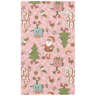 1960s groovy black santa african christmas tablecloth