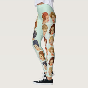 1960s hairstyles grid leggings