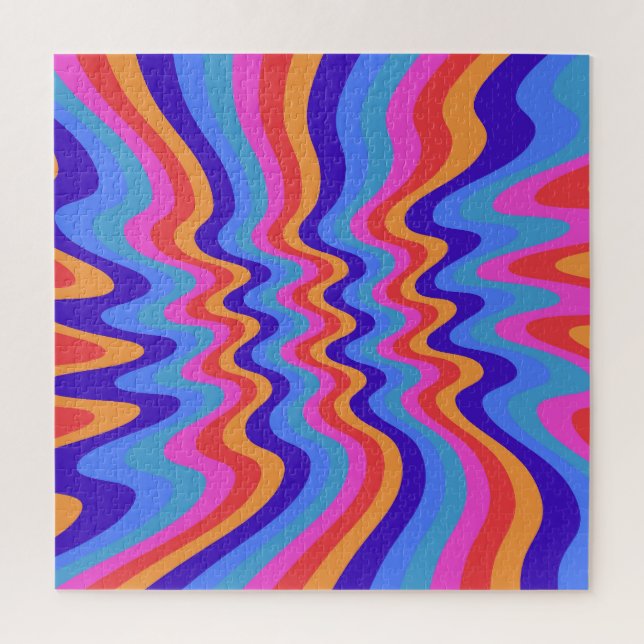 1960s Hippie Trippy Retro Wallpaper Jigsaw Puzzle (Vertical)