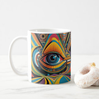 1960s Horror Vacui Psychedelic Artwork Coffee Mug