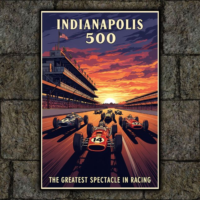 1960s Indianapolis 500 Vintage Wall Poster (Creator Uploaded)