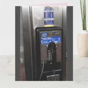 1960's kid PHONE BOOTH BIRTHDAY CARD