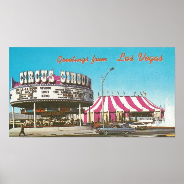1960s Las Vegas Circus Circus Poster (Front)