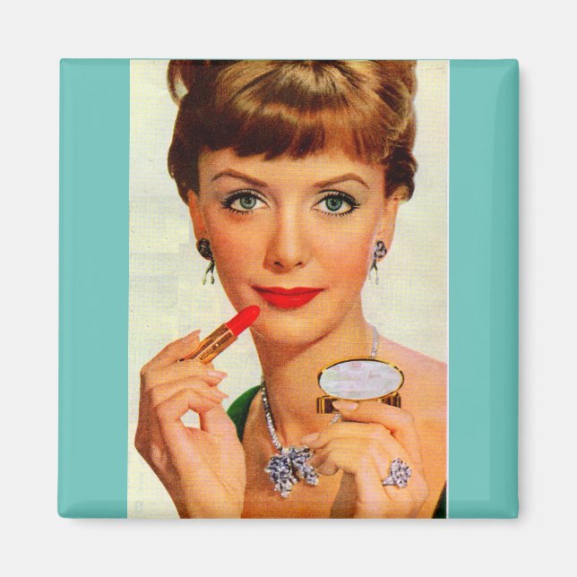 1960s lipstick lady magnet (Front)