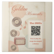 1960s Memory Care Decorative Tile with Music QR 