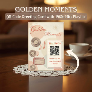 1960s Memory Care Visit Cards with Music QR Code