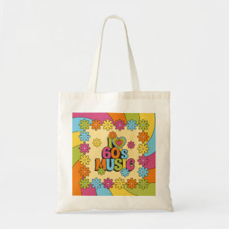 1960s Music Inspired Design for Music Lovers Tote Bag