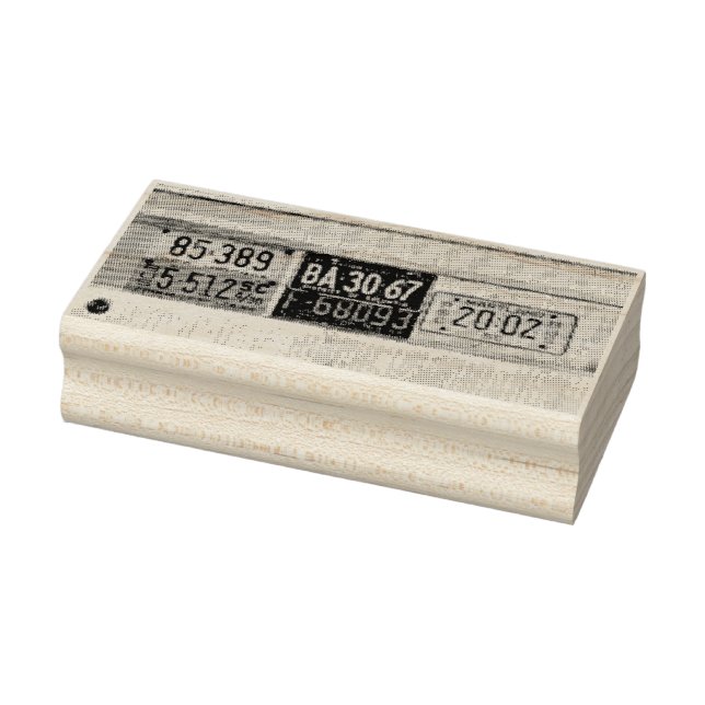 1960s Passenger Bus License Plates Art Stamp (Stamp)