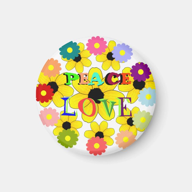 1960s, Peace and Love Magnet (Front)