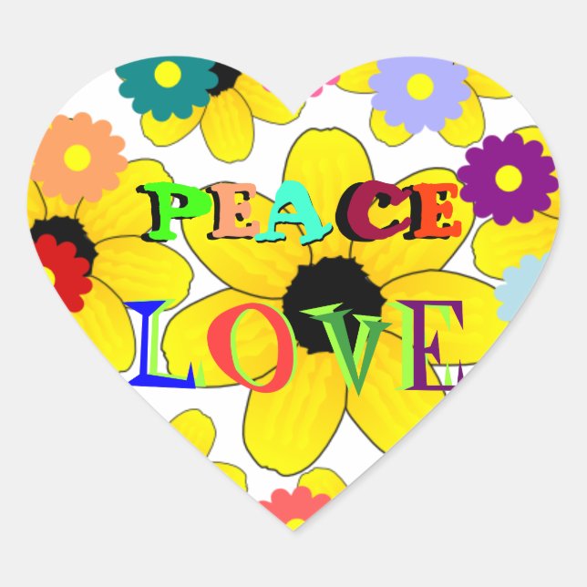 1960s: Peace and Love sticker (Front)