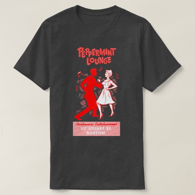 1960s Peppermint Lounge Boston T-Shirt (Design Front)