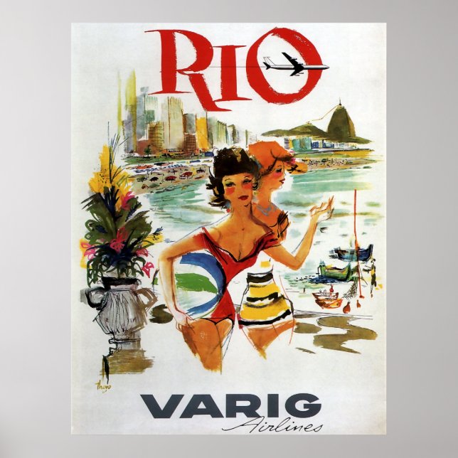 1960's RIO VINTAGE TRAVEL Poster (Front)