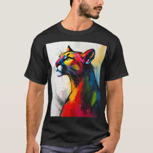 1960's Style Groovy Abstract Cougar T-Shirt