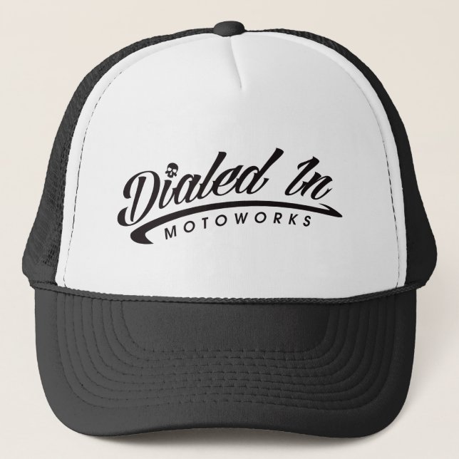 1960s Style Motorcycle Design Trucker Hat (Front)