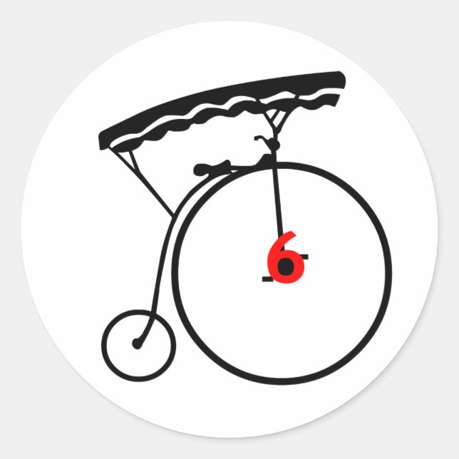 1960's The Prisoner - Number Six Sticker (Front)