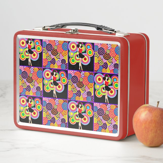 1960s Vintage Design Metal Lunch Box (In Situ)