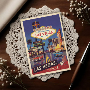 1960s Vintage Las Vegas Travel  Postcard