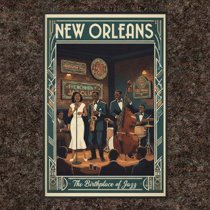 1960s Vintage New Orleans Wall Poster