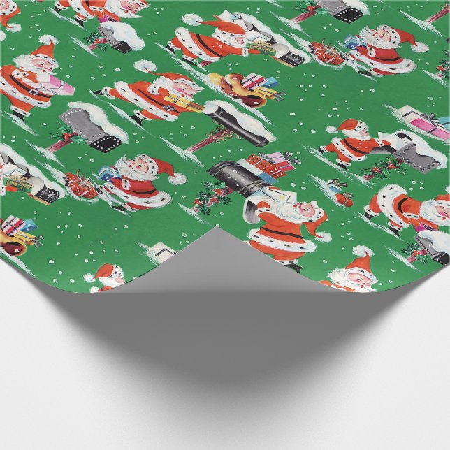 1960s Vintage Santa Claus with Prsents Wrapping Paper (Corner)