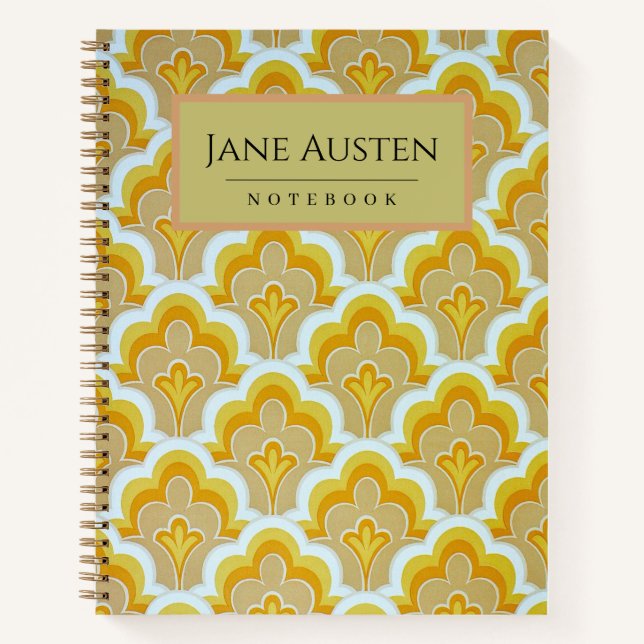 1960's vintage wallpaper Personalised  Notebook (Front)