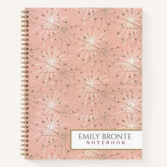 1960's vintage wallpaper Personalised Notebook (Front)