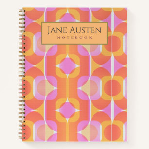 1960's vintage wallpaper Personalised Notebook