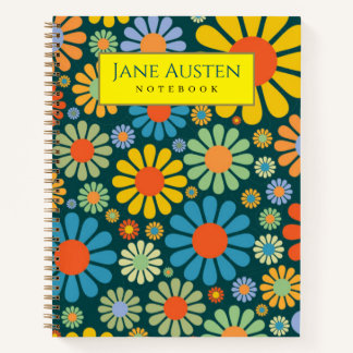 1960's vintage wallpaper Personalised Notebook