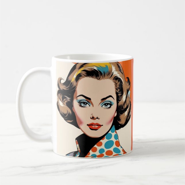 1960s woman  coffee mug (Left)