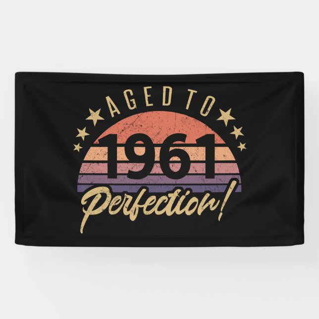1961 60th Birthday Aged To Perfection Banner (Horizontal)