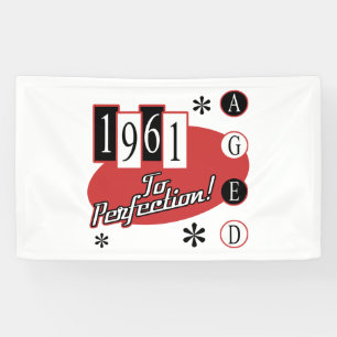 1961 60th Birthday Mid Century Modern Banner