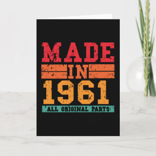 1961 Birthday Vintage Saying Card