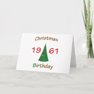1961 Christmas Birthday Holiday Card
