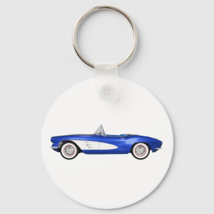 1961 Corvette C1: Blue Finish: Key Ring