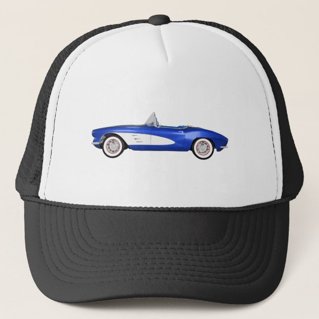 1961 Corvette C1: Blue Finish: Trucker Hat (Front)