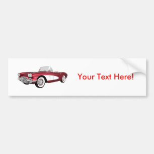 1961 Corvette C1: Candy Apple Finish: Bumper Sticker
