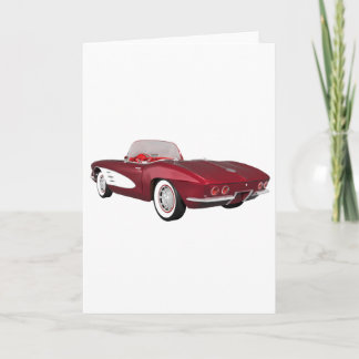1961 Corvette C1: Candy Apple Finish: Card