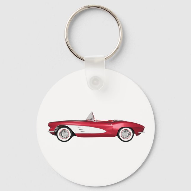 1961 Corvette C1: Candy Apple Finish: Key Ring (Front)