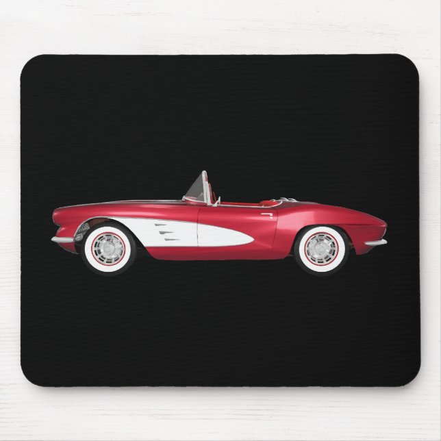 1961 Corvette C1: Candy Apple Finish: Mouse Mat (Front)