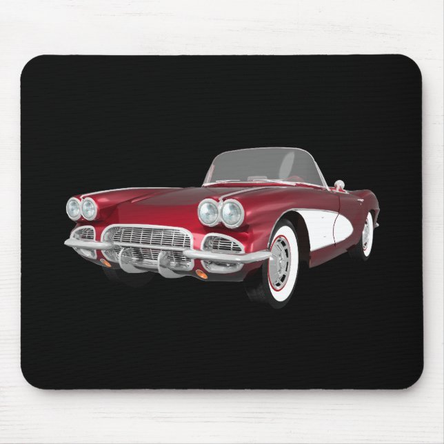 1961 Corvette C1: Candy Apple Finish: Mouse Mat (Front)