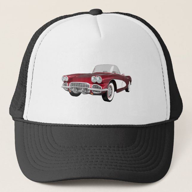 1961 Corvette C1: Candy Apple Finish: Trucker Hat (Front)