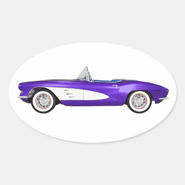 1961 Corvette C1: Oval Sticker (Front)