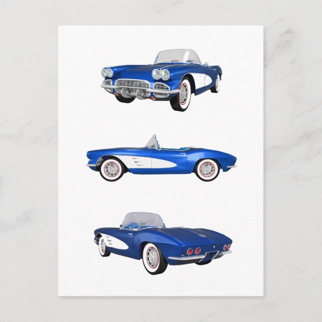 1961 Corvette C1: Postcard (Front)