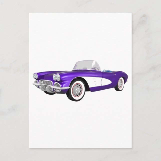1961 Corvette C1: Purple Finish: Postcard (Front)