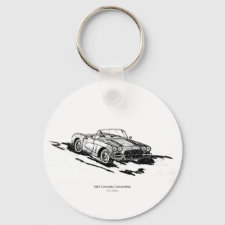 1961 Corvette Convertible Key Ring