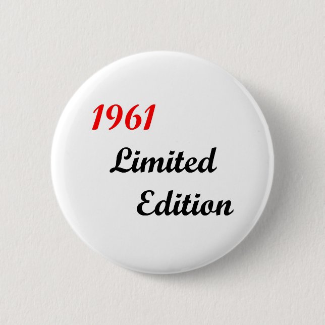 1961 Limited Edition 6 Cm Round Badge (Front)