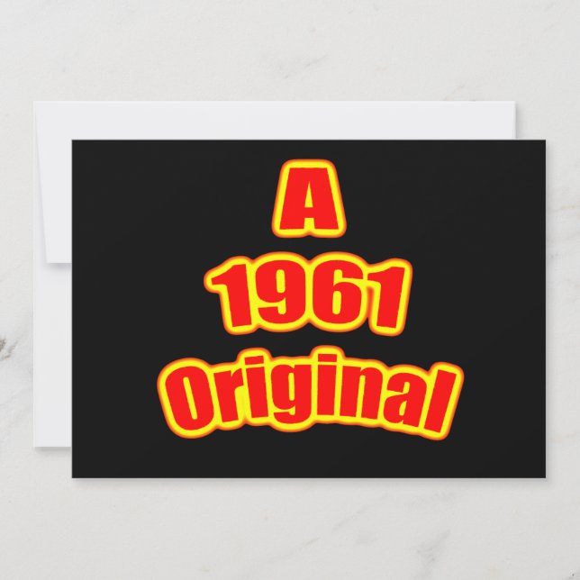 1961 Original Red Blk Card (Front)